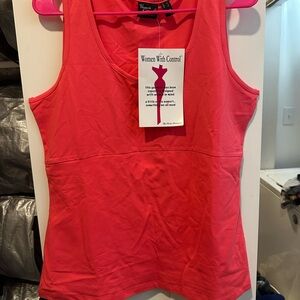 Women With Control Coral Scoop Neck Shaping Tank